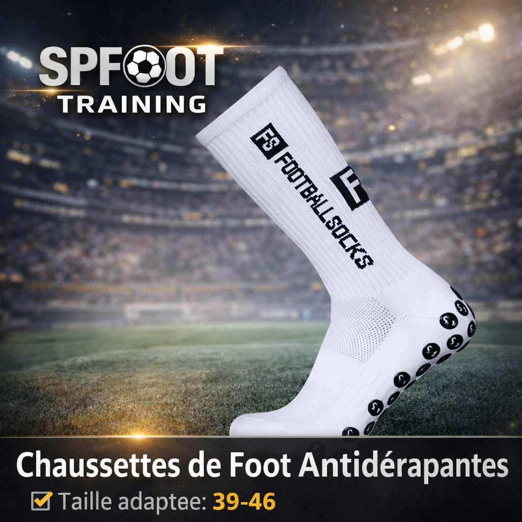 Lot de 10 Paires de Chaussettes de Sport Antidérapantes – Football & Running